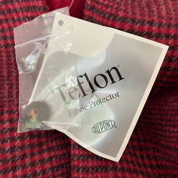 NEW L.L. Bean Women's Red Reversible Jacket Wool Blend Button Front L - Picture 8 of 9